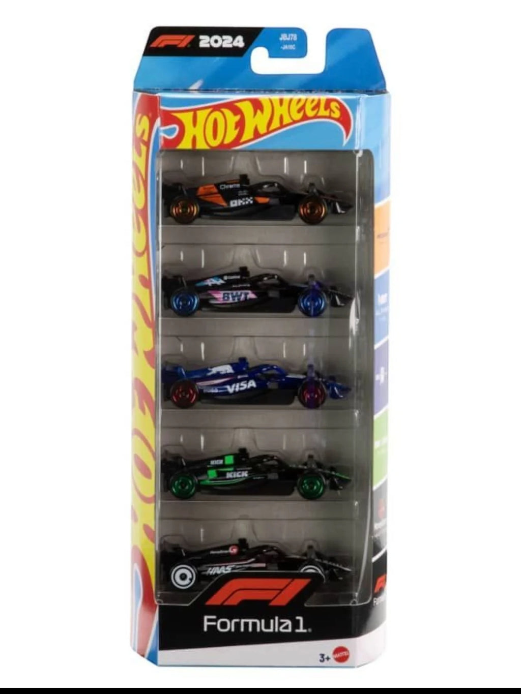 Hot Wheels Formula One (F1) Pack of 5 - 1:64th Scale Die-Cast Cars