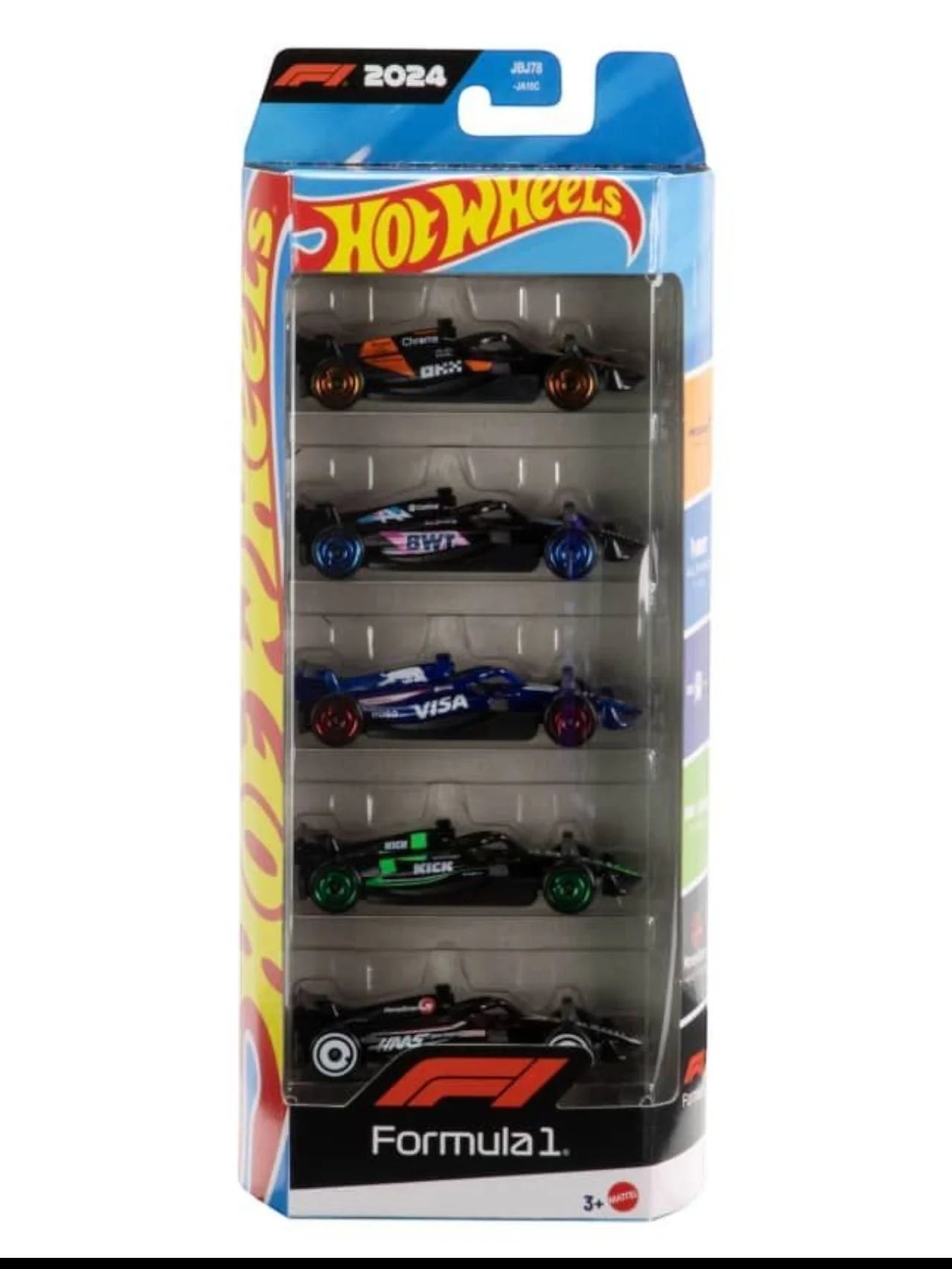 Hot Wheels Formula One (F1) Pack of 5 - 1:64th Scale Die-Cast Cars